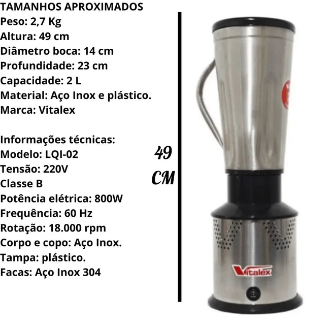 Liquidificador Industrial 2L/220v Profissional Main Image