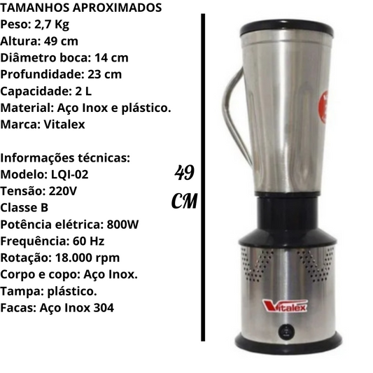 Liquidificador Industrial 2L/220v Profissional