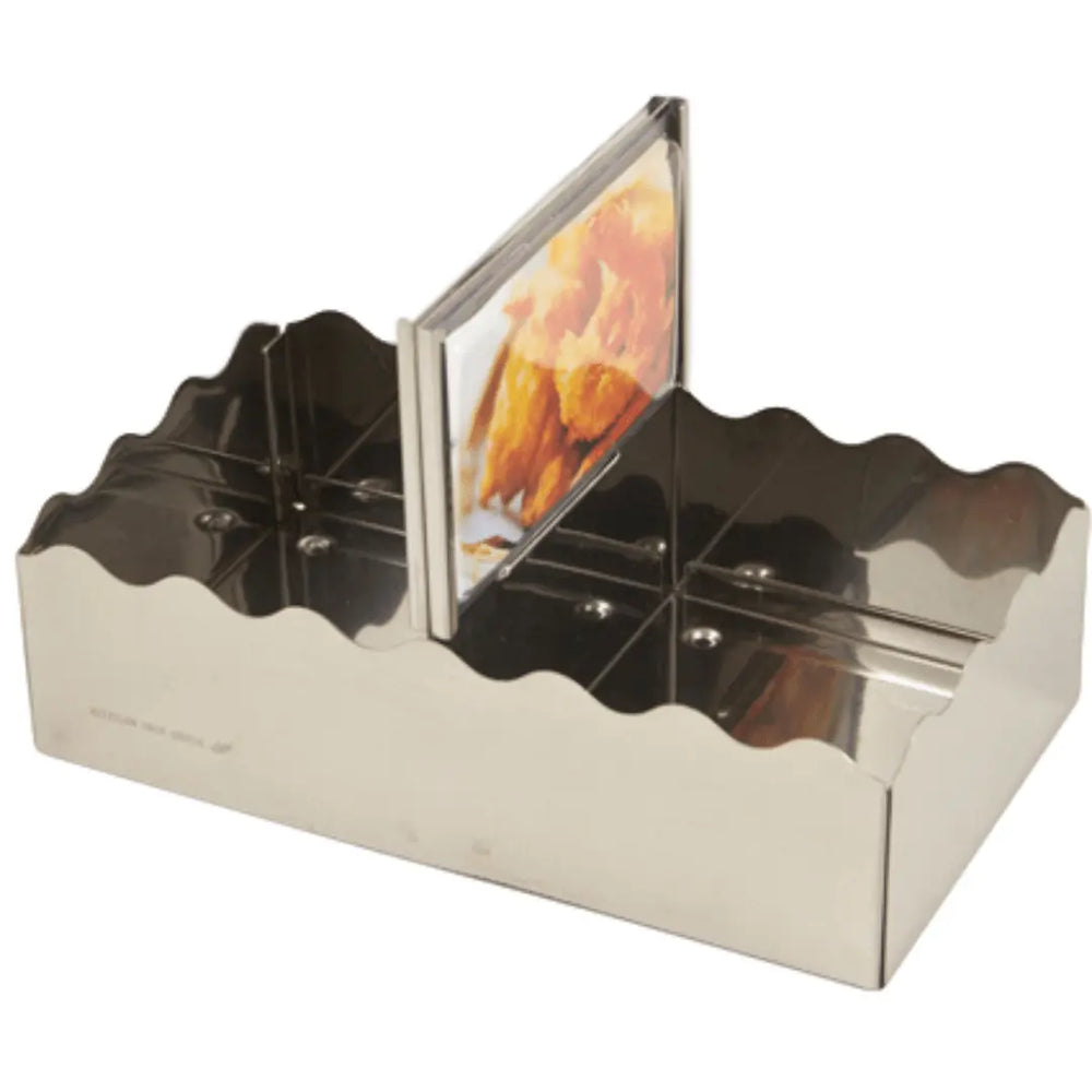 Display de Mesa com Porta Sachê em Aço Inox 9 cm. Alissan