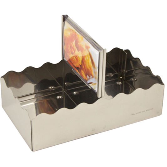 Display de Mesa com Porta Sachê em Aço Inox 9 cm.