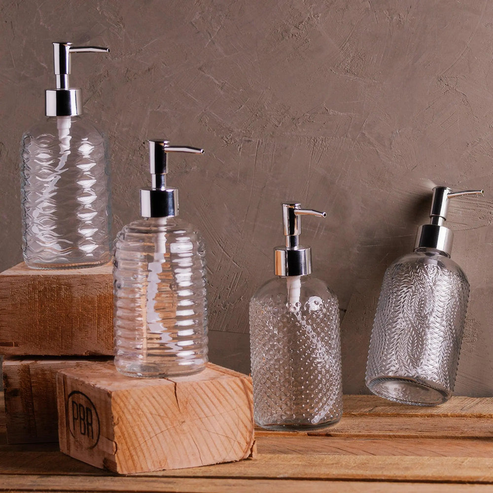 Porta Sabonete Liquido Sortido Em Vidro 430ml Lyor