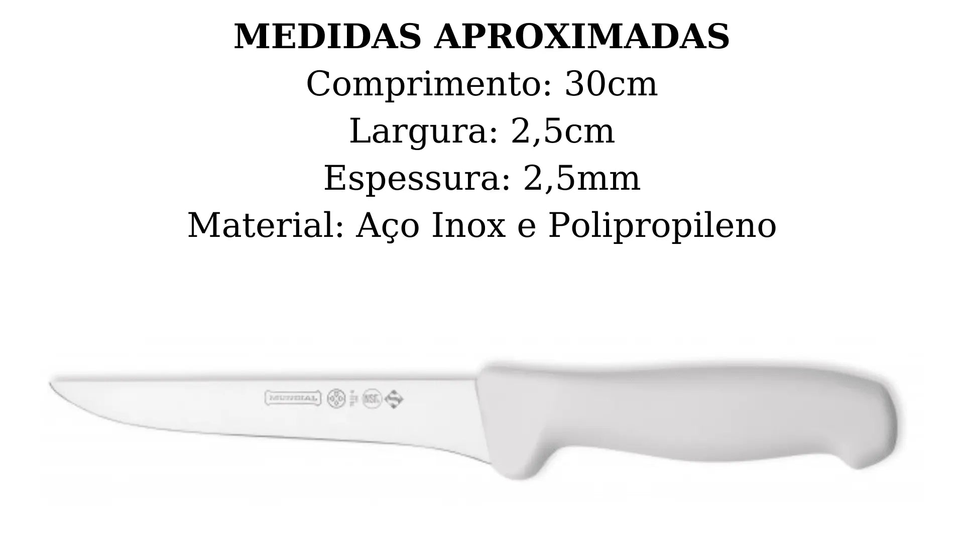 Faca Carne 6 Polegadas Master Line Inox 29,5 cm Hercules