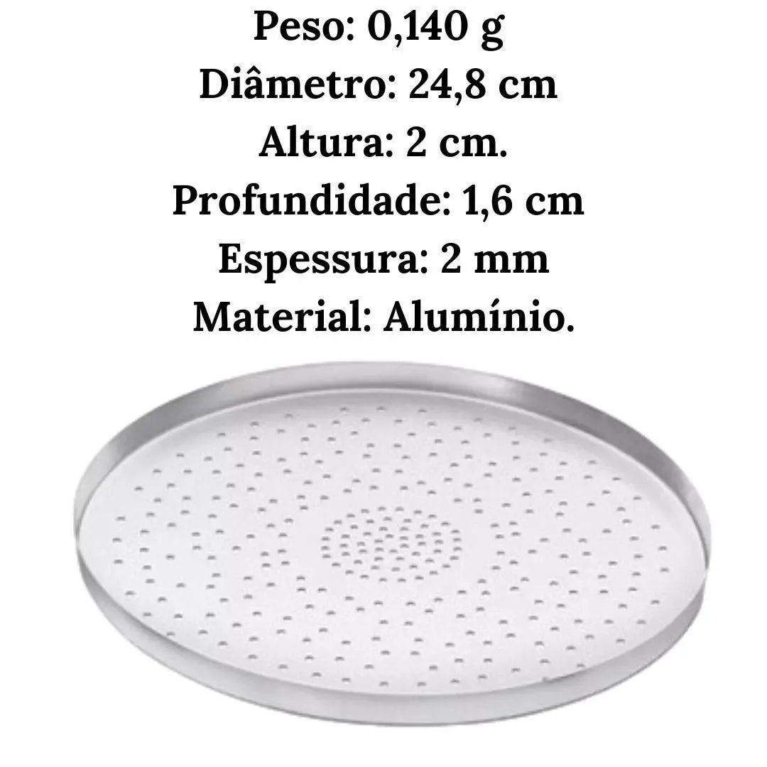 Forma Pizza Hotel Alumínio c/ Furos ABC