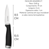 Faca Legume Verdura Mundial Kitchen 3'' Profissional