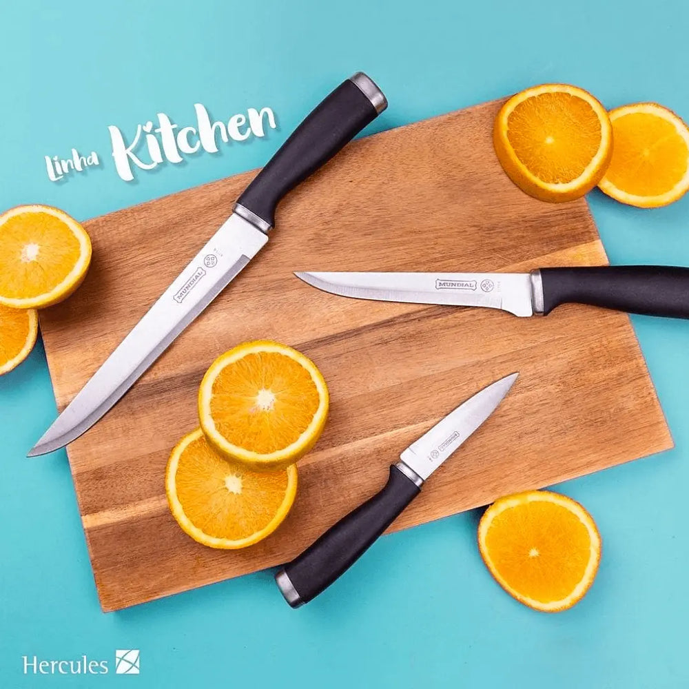 Faca Legume Verdura Mundial Kitchen 3'' Profissional Hercules