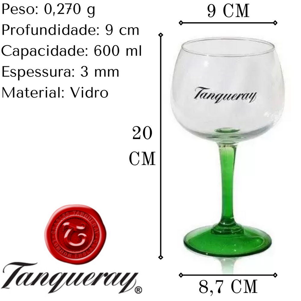 Taça Gin Tanqueray 600ml Original Vidro Glob Imports