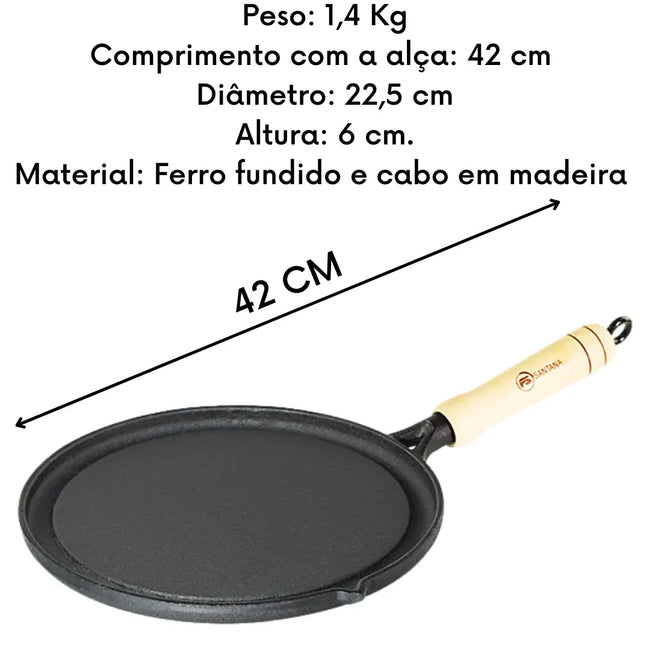 Bifeteira Lisa C/ Cabo Ferro Fundido Fs 15 Santana Main Image