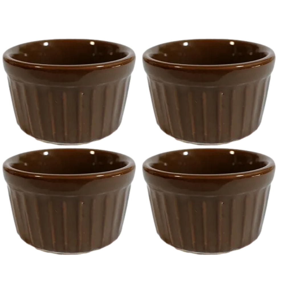 Ramekim Médio Porcelana 150 ML Marrom BelaVista