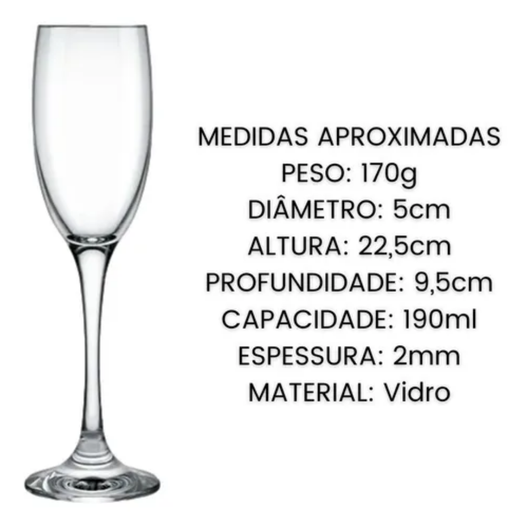 Taça Champagne 190ml Barone Restaurante Nadir