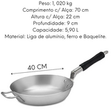 Frigideira Profissional N40 C/ Cabo Baquelite