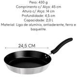 Frigideira Profissional Antiaderente Chefe N° 24 ABC