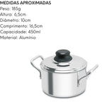 Mini Caçarola com Tampa de Alumínio 450ml ABC