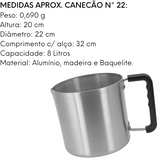 Canecão N22 Aluminio Industrial C/ Bico Cabo Baquelite