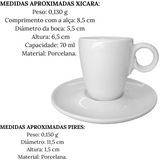 Xicara 70ml C/ Pires Porcelana