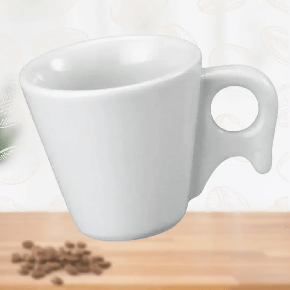 Xicara Café Kopi Branca Basica Porcelana Sem Pires 60ml ATLAS