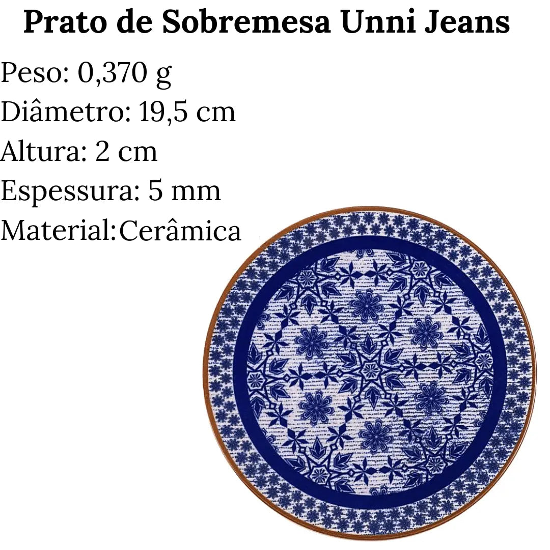 Prato de sobremesa 19cm Unni Jeans da Oxford Oxford