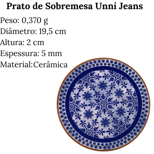 Prato de sobremesa 19cm Unni Jeans da Oxford