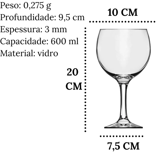 Taça Gin Tônica 600ml Elegante