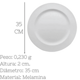 Prato Raso Redondo P/ Bolo Melamina 35cm Bestfer