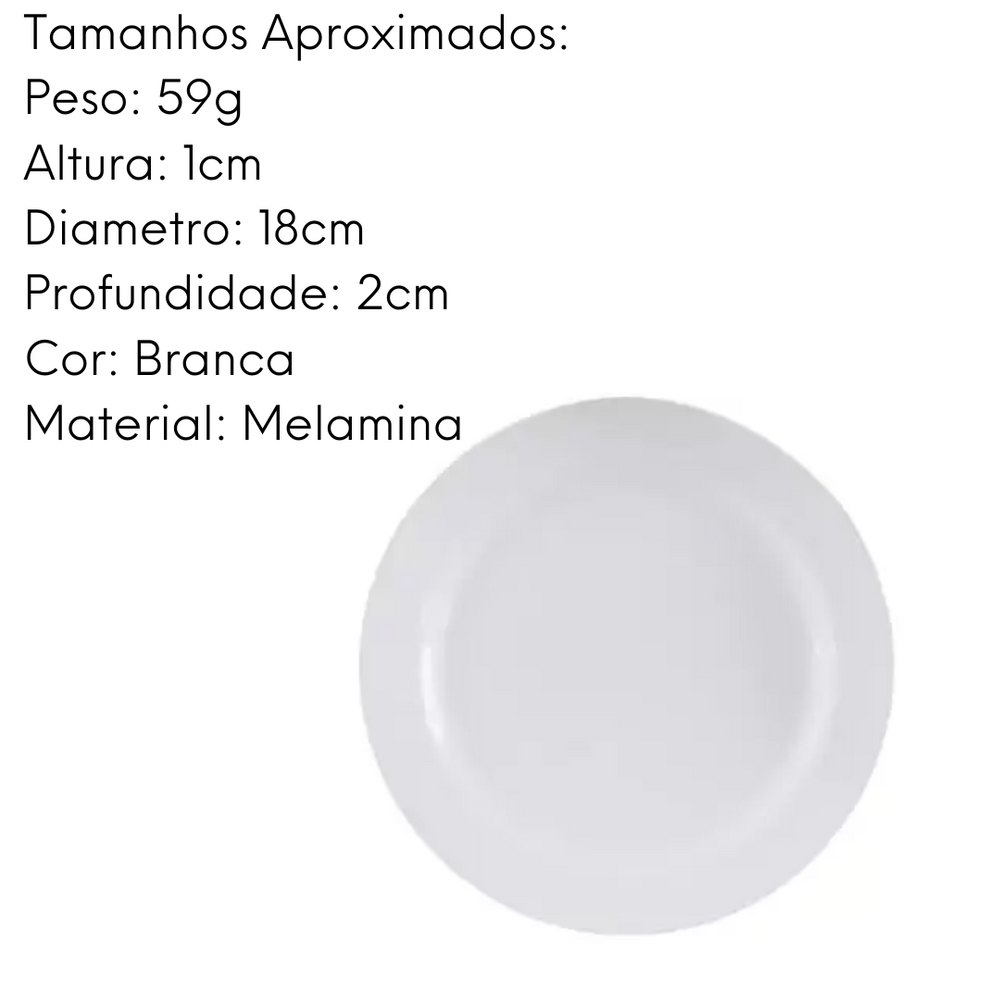 Prato Redondo Melamina 18 cm Bestfer