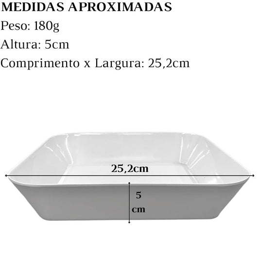 Travessa Saladeira Melamina Simples 25cm