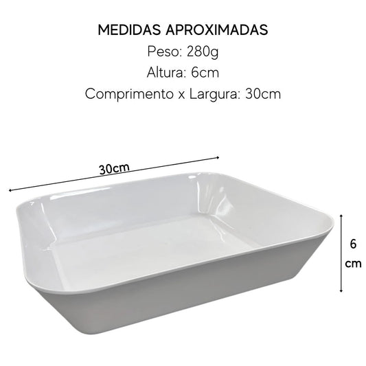 Travessa Saladeira Quadrada 30 cm Melamina