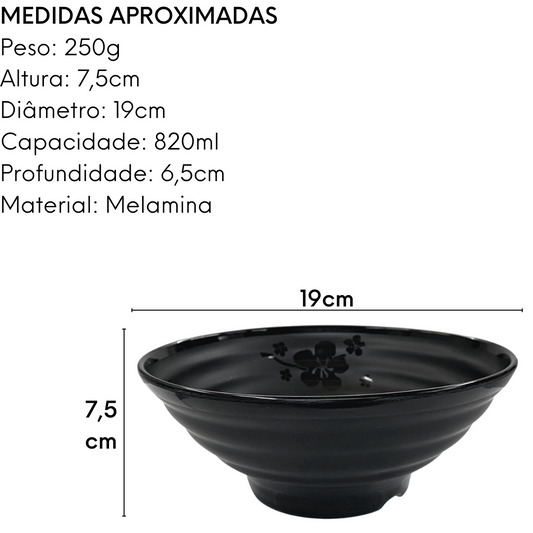 Cumbuca Bowl Ondulado Kanpai Melamina 820 ml