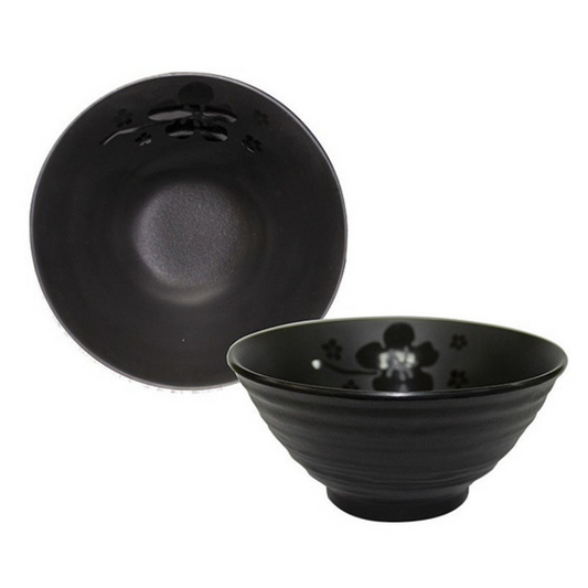 Bowl Tigela Ondulada 1,2L Kanpai Black Melamina