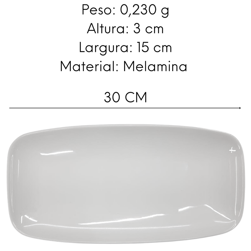Travessa Comprida 30cm Melamina Bestfer