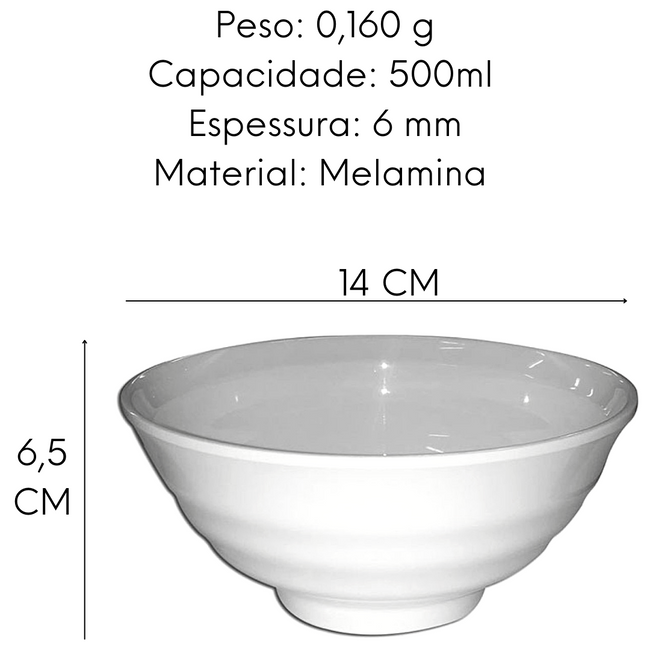 Tigela Bowl Ondulado Melamina 14cm 500ml Main Image