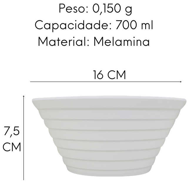 Tigela Bowl Ondulado Melamina 14cm 700ml Main Image