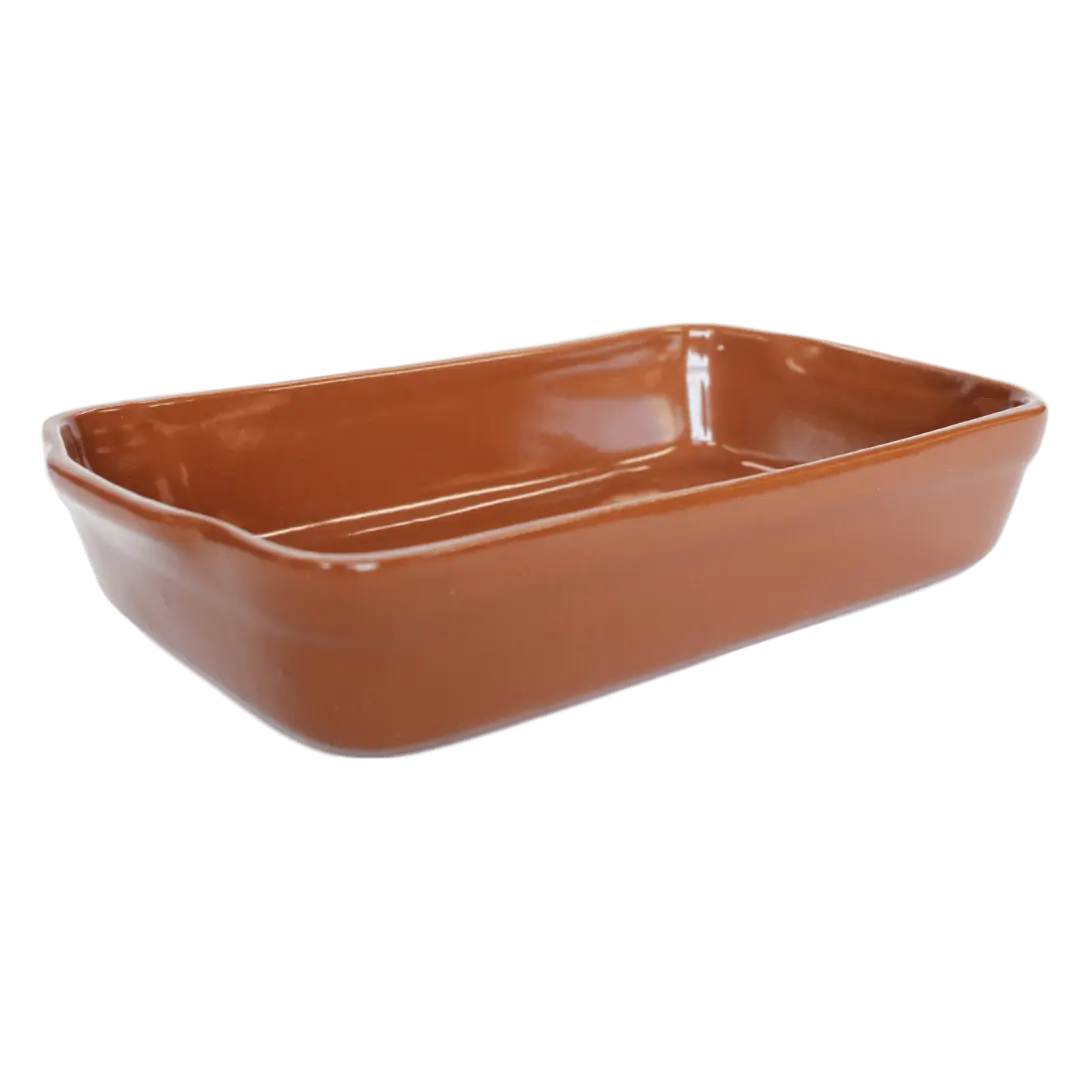 Travessa Retangular de Cerâmica Artesanal Bela Porcelana