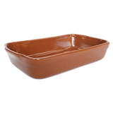 Travessa Retangular de Cerâmica Artesanal Bela Porcelana