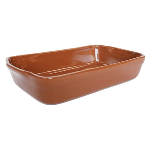 Travessa Retangular de Cerâmica Artesanal Bela Porcelana