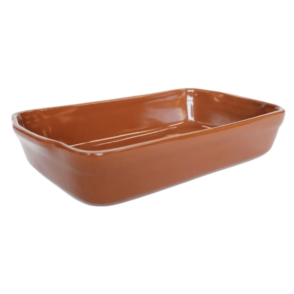 Travessa Retangular de Cerâmica Artesanal Bela Porcelana