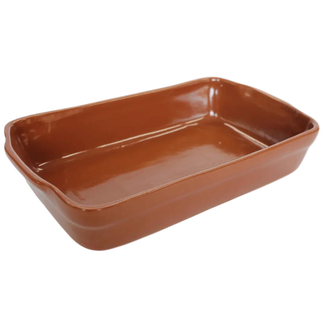 Travessa Retangular de Cerâmica Artesanal Bela Porcelana