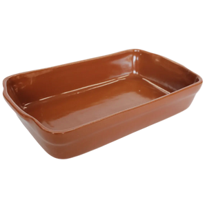 Travessa Retangular de Cerâmica Artesanal Bela Porcelana