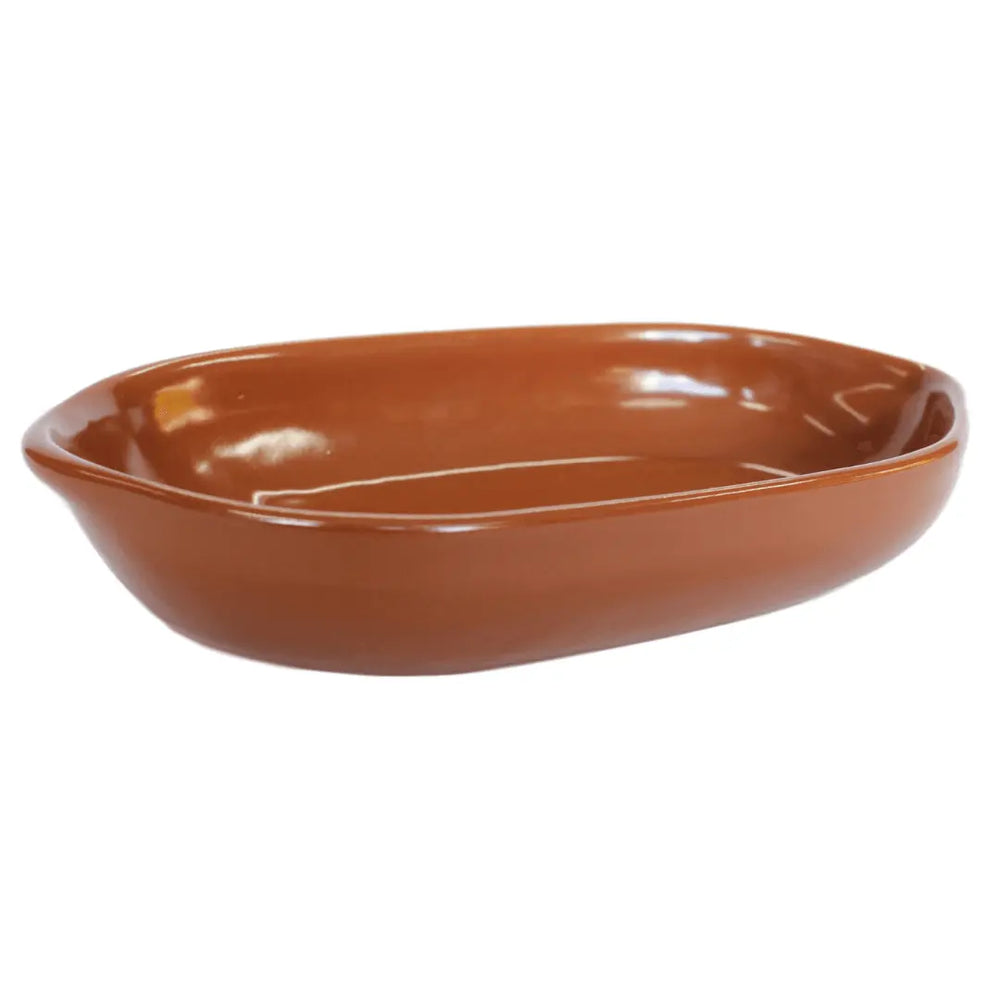 Travessa Oval de Cerâmica Artesanal com 24,4 cm Bela Porcelana