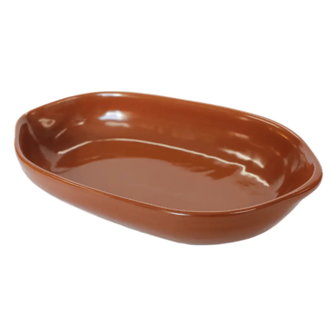 Travessa Oval de Cerâmica Artesanal com 24,4 cm Bela Porcelana