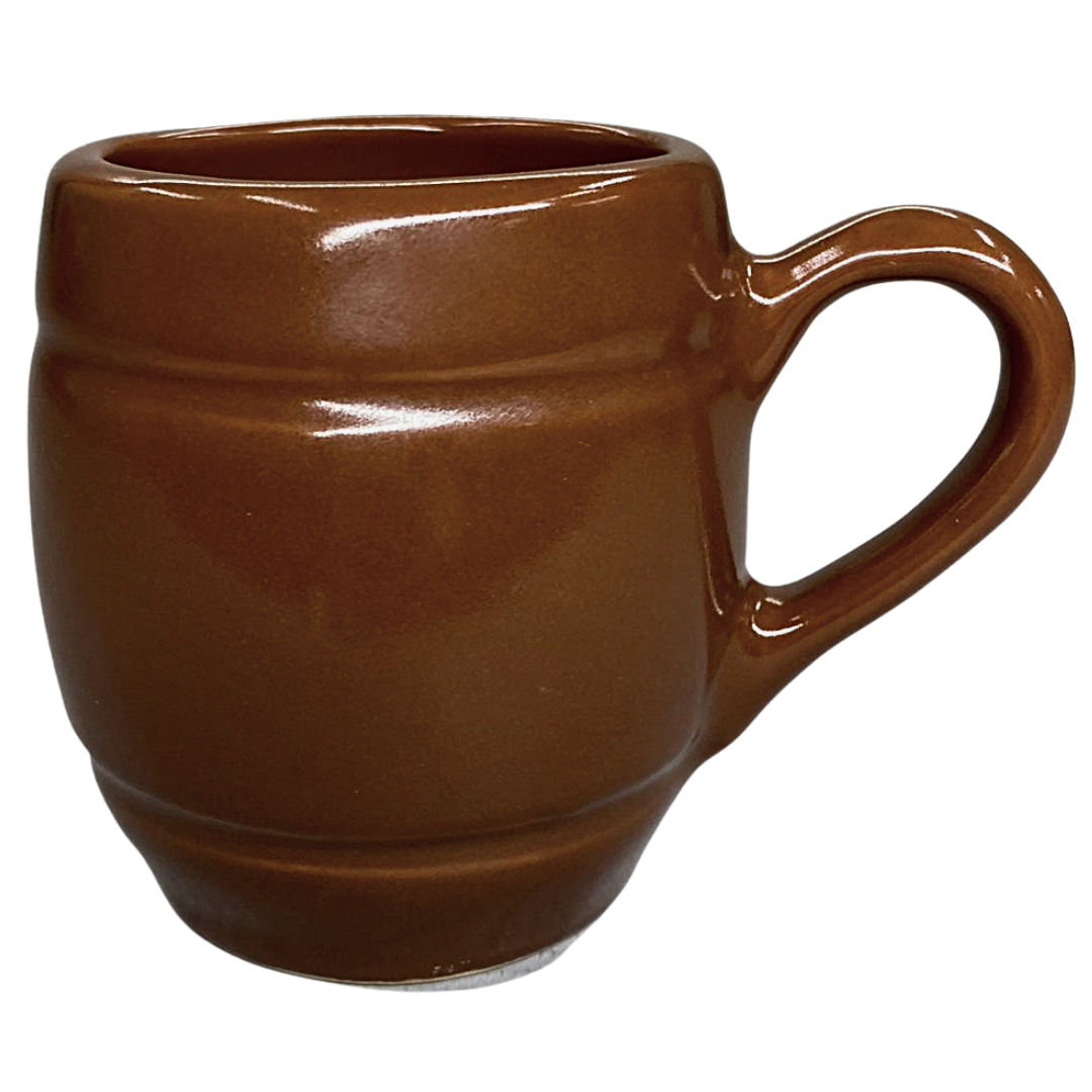 Caneca Marrom Barro C/ Alça Rustica Esmaltada 200ml