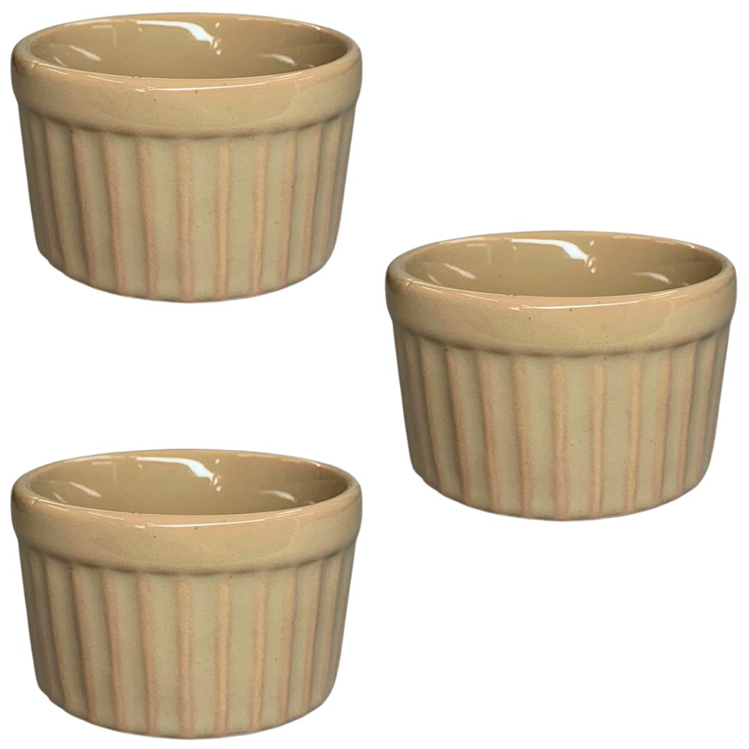 Ramekim Refratário 90 ml Bege de Porcelana BelaVista