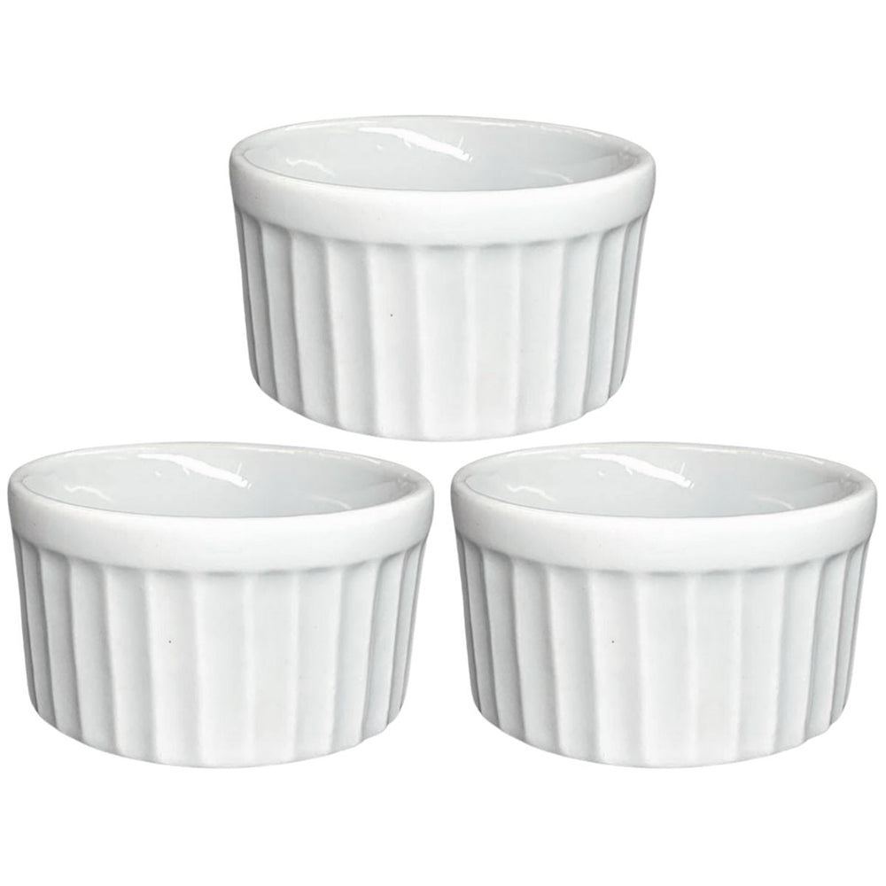Ramekim Canelado de 90 ML Branco Porcelana BelaVista