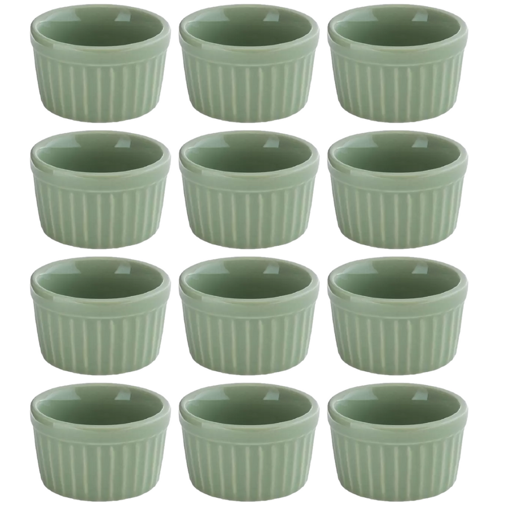 Ramekim de 200 ML Verde Claro Canelado BelaVista