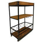 Carrinho Bar Industrial Madeira E Ferro Sob Medida Rustico A Gourmet