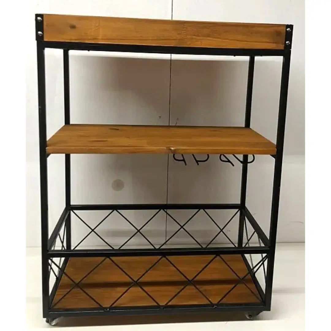 Carrinho Bar Industrial Madeira E Ferro Sob Medida Rustico A Gourmet