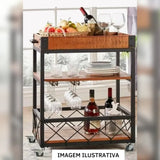 Carrinho Bar Industrial Madeira E Ferro Sob Medida Rustico A Gourmet
