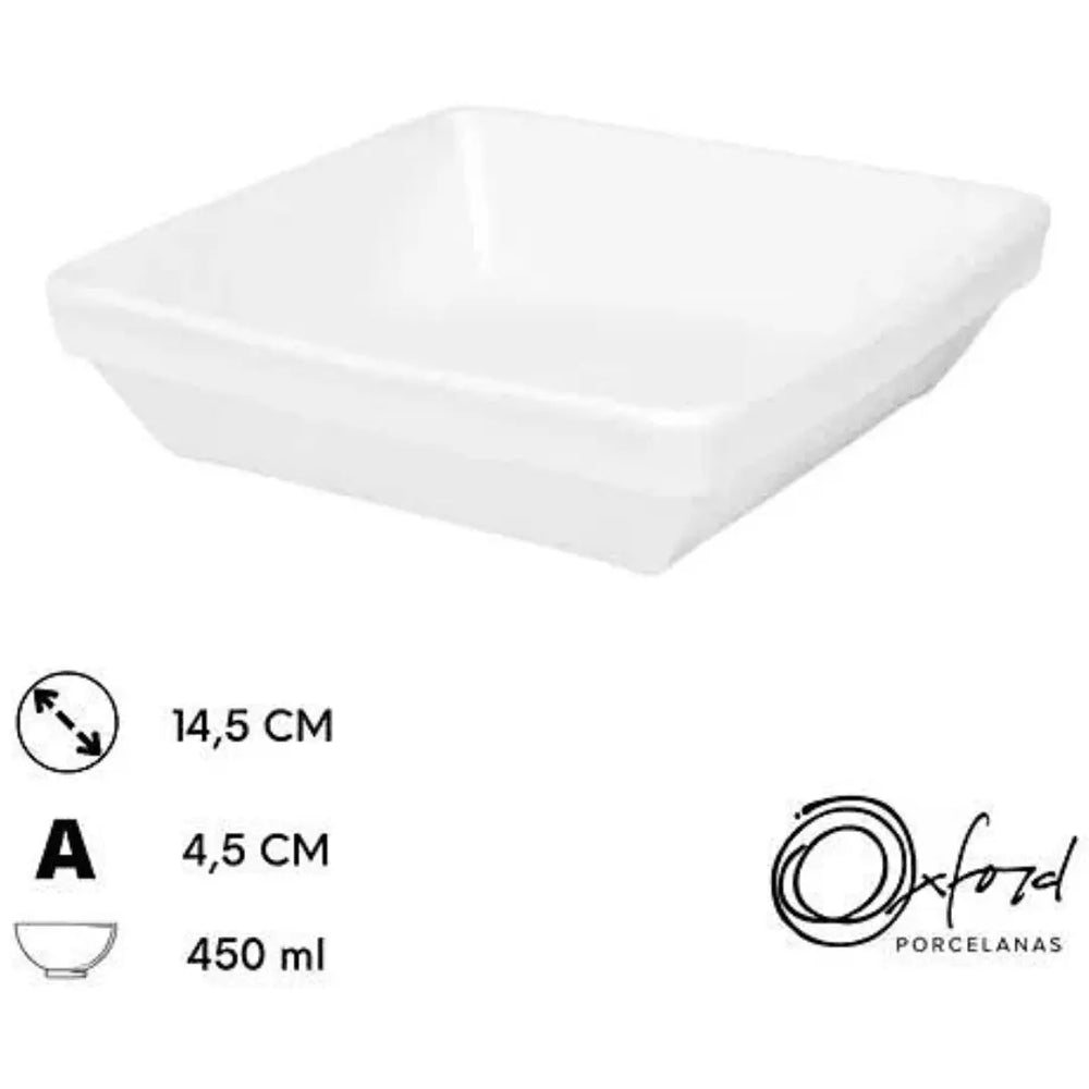 Travessa Refrataria Empilhavel Branca Oxford 15x15 Oxford