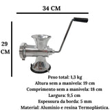 Moedor De Carne Manual Hercules Alumínio Hercules