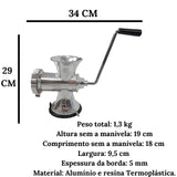 Moedor De Carne Manual Hercules Alumínio