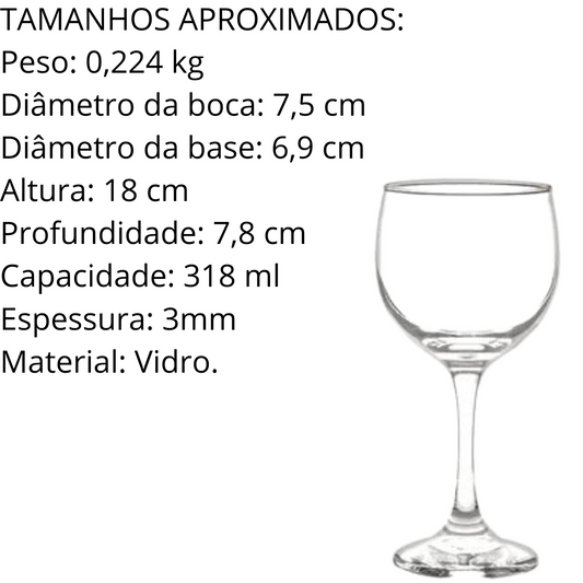 Taça Vinho Premiere 318 ML de Vidro